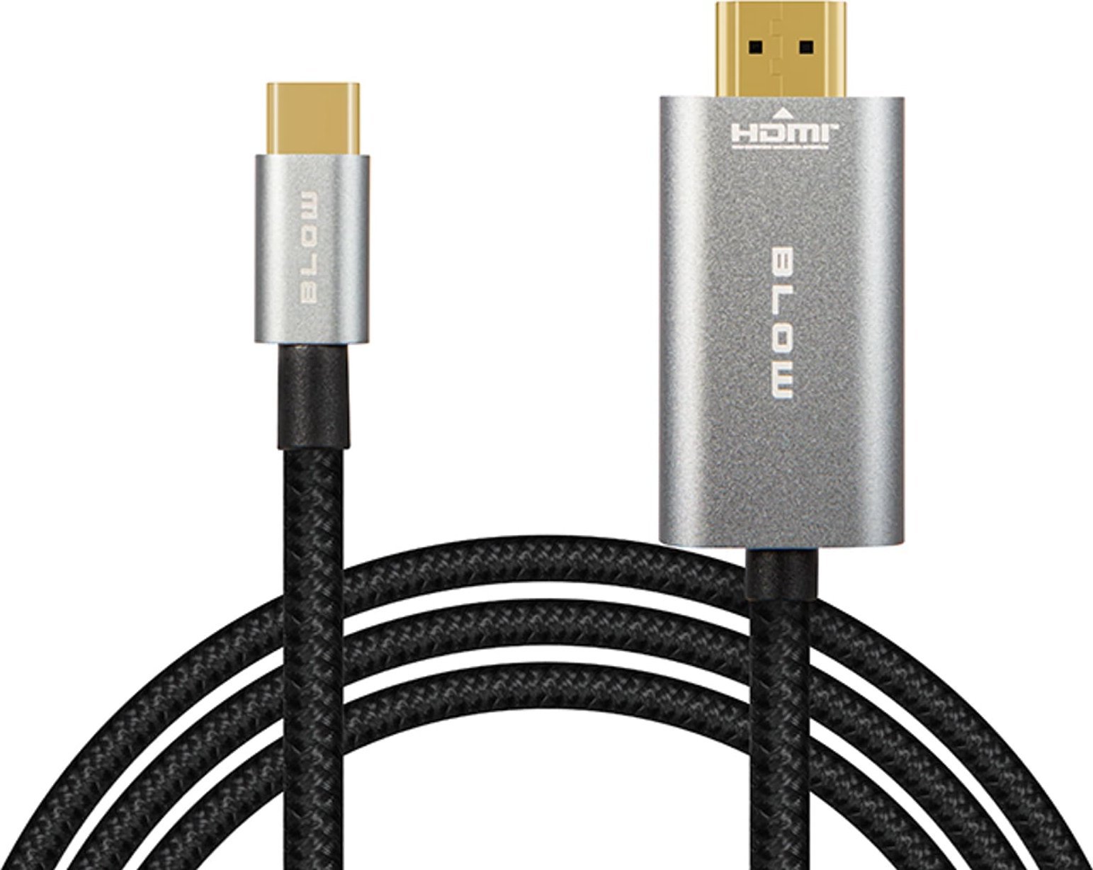 Kabel Blow 92-686# Przyłącze hdmi - usb-c 2m plecionka