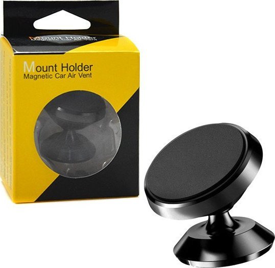 UCHWYT UNIWERSLANY SAMOCHODOWY Z MAGNESEM MAGNETYCZNY PREMIUM BLACK METAL