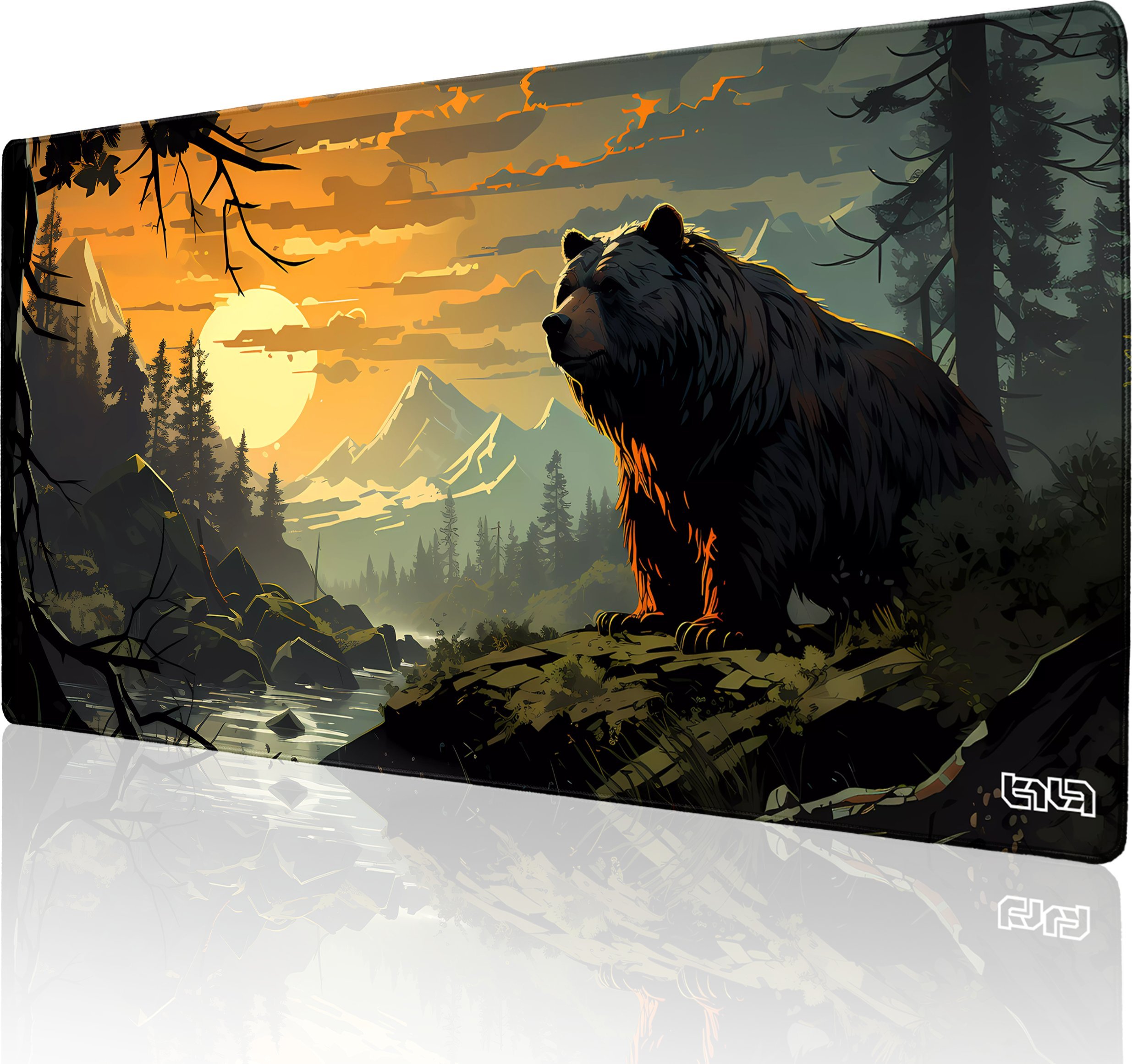 Podkładka Tilt PODKŁADKA POD KLAWIATURĘ Niedźwiedzi Las 100x50 TILT Wodoodporna XXL XL