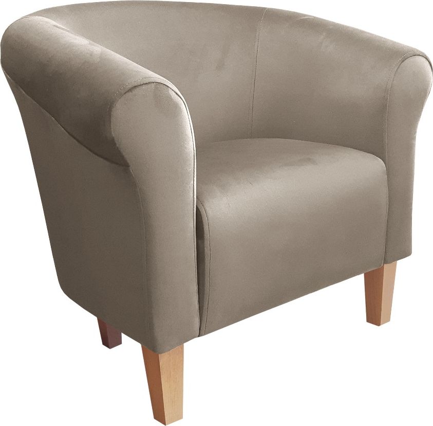 Atos Fotel DRAWA 1 BL VELVET szary tapicerowany aksamitem do salonu ATOS