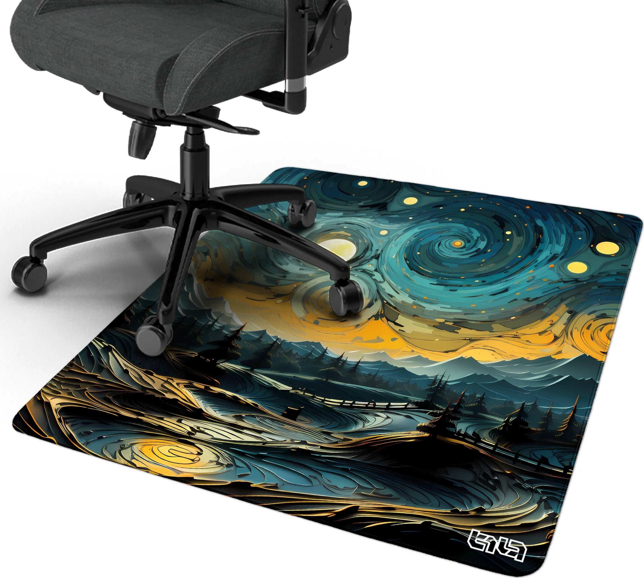 Tilt Mata pod Krzesło Wiry Nocnych Gwiazd 100x100