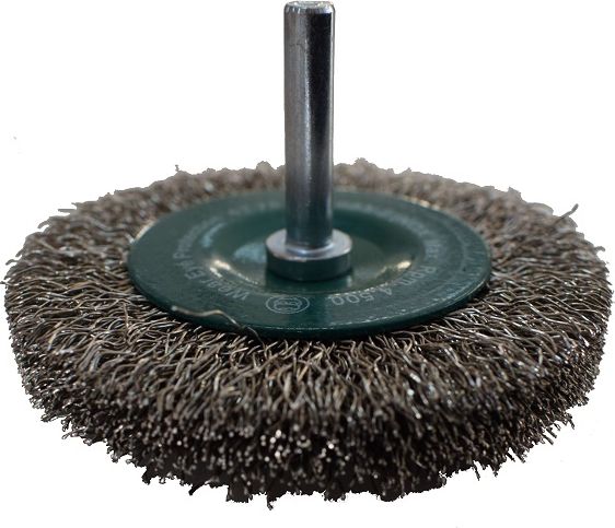 Abraboro Szczotka tarczowa 75x15 mm ABRABORO - drut falisty, trzpień, INOX