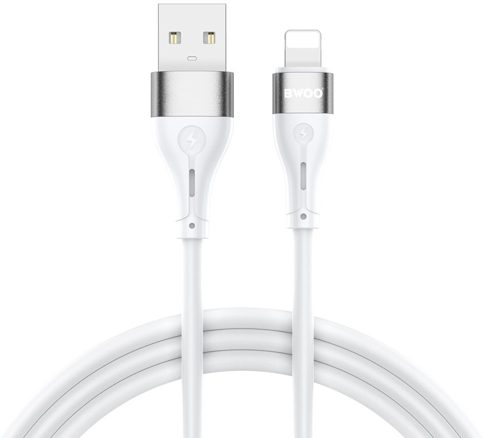BWOO kabel USB - Lightning 1m 3A Minimalist Silicone biały X280L