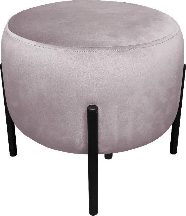 Atos Pufa WILFRED MG VELVET jasnoróżowa