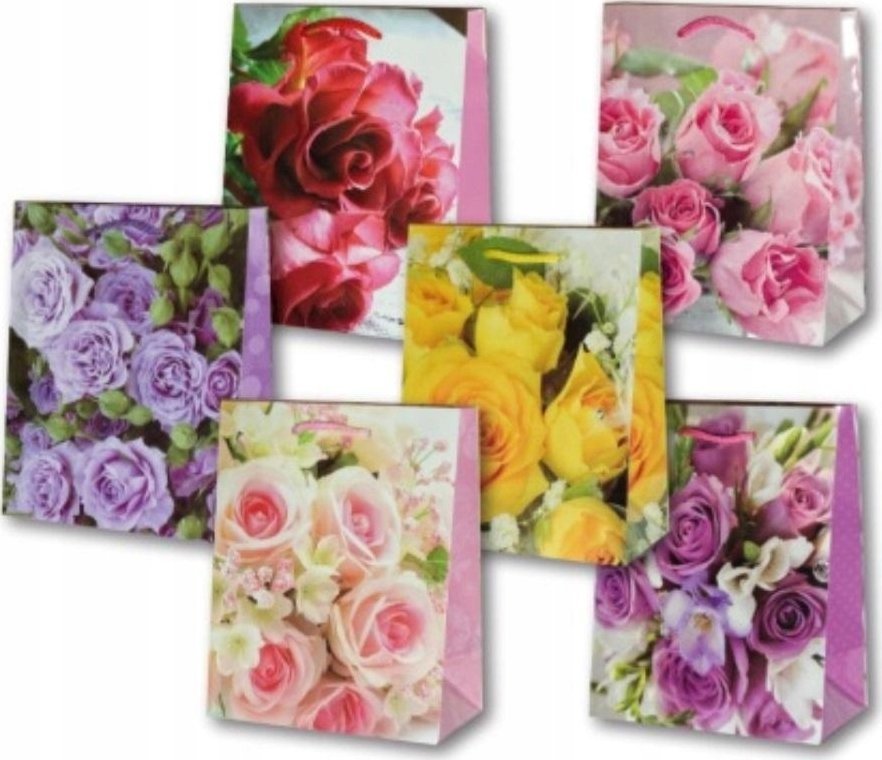 Panorama Torebka ozdobna laminowana PL-2 mała 70 róże