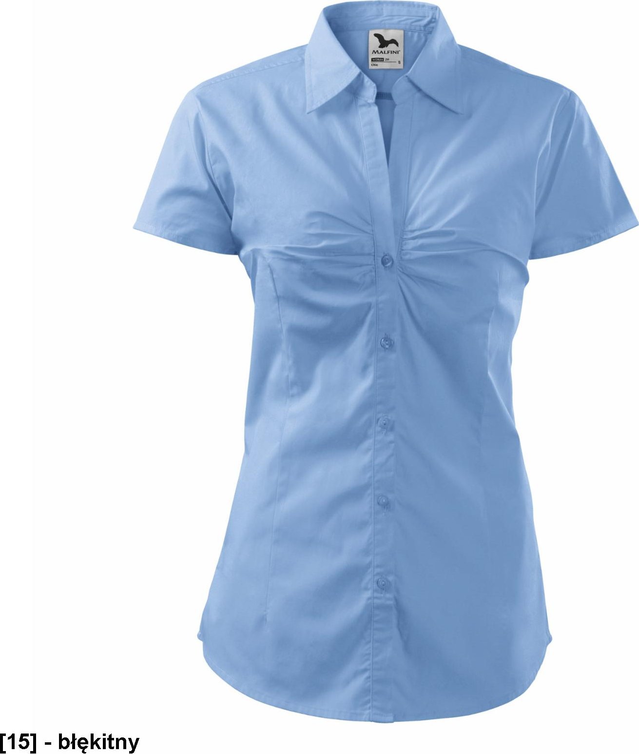 MALFINI Chic 214 - ADLER - Koszula damska, 120 g/m2, 100 % bawełna - błękitny L