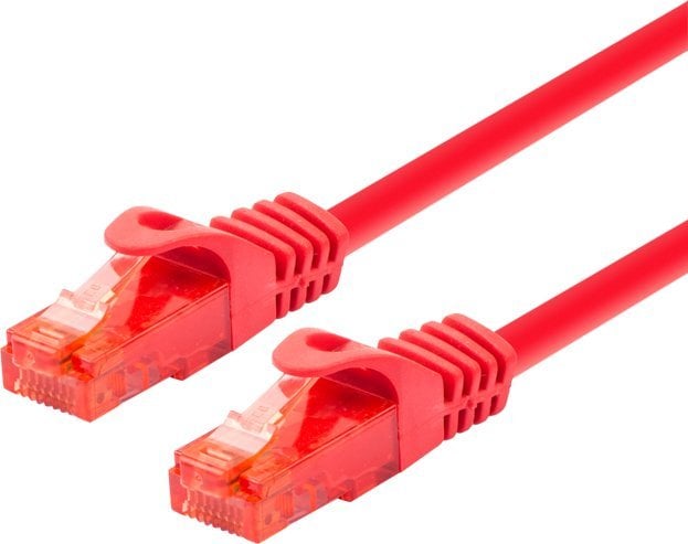 LOGON TCU66U250R kabel sieciowy Czerwony 25 m Cat6 U/UTP (UTP)