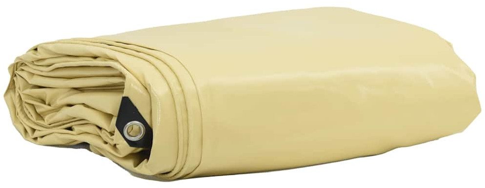 vidaXL Plandeka 650g / m Beżowy 4 x 8 m Płótno z powłoką PVC