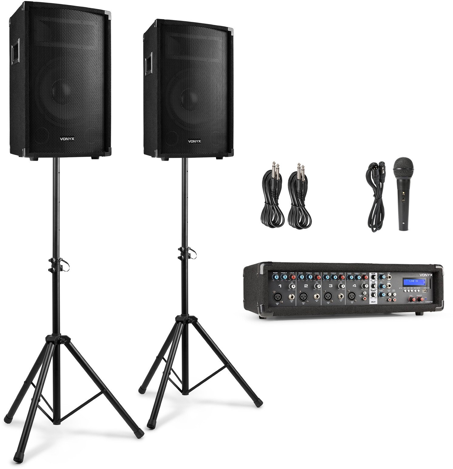 Zestaw nagłośnieniowy Pa 800W VX210 Vonyx one size