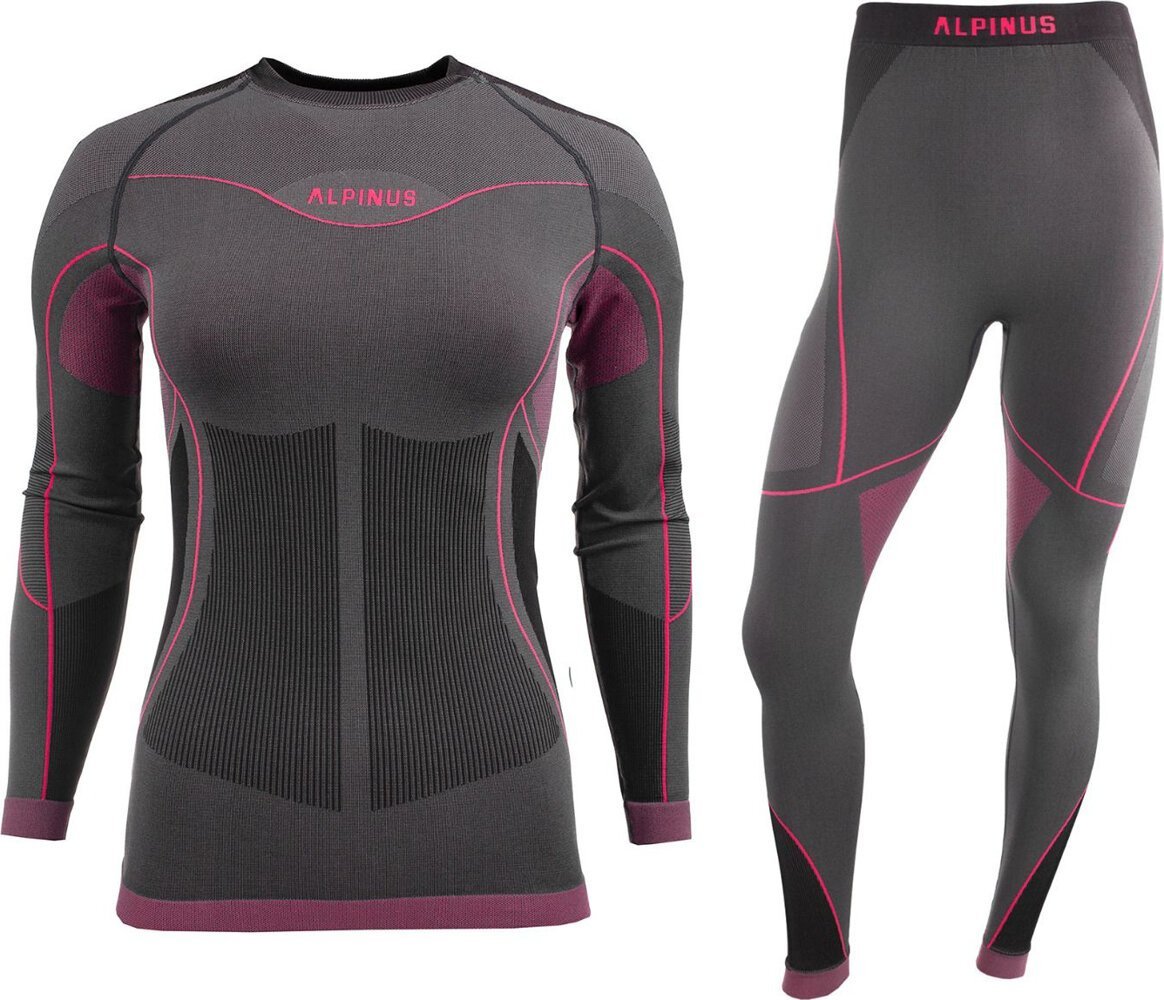 Alpinus Bielizna termoaktywna damska Alpinus Tactical Mora Set grafitowo-różowa SI8925 - SI8928 XL