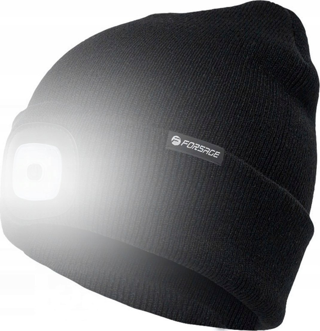 Forsage Czapka zimowa z latarką LED USB
