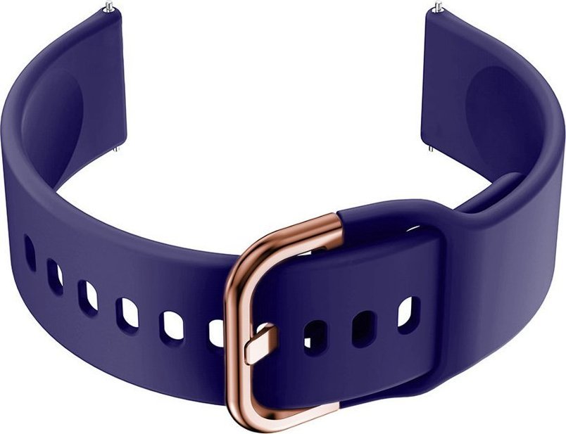Pasek gumowy do smartwatch 18mm - granat/rosegold
