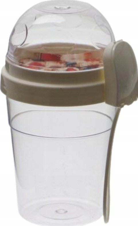 Domex Pojemnik Kubek z łyżeczką na jogurt 600 ml