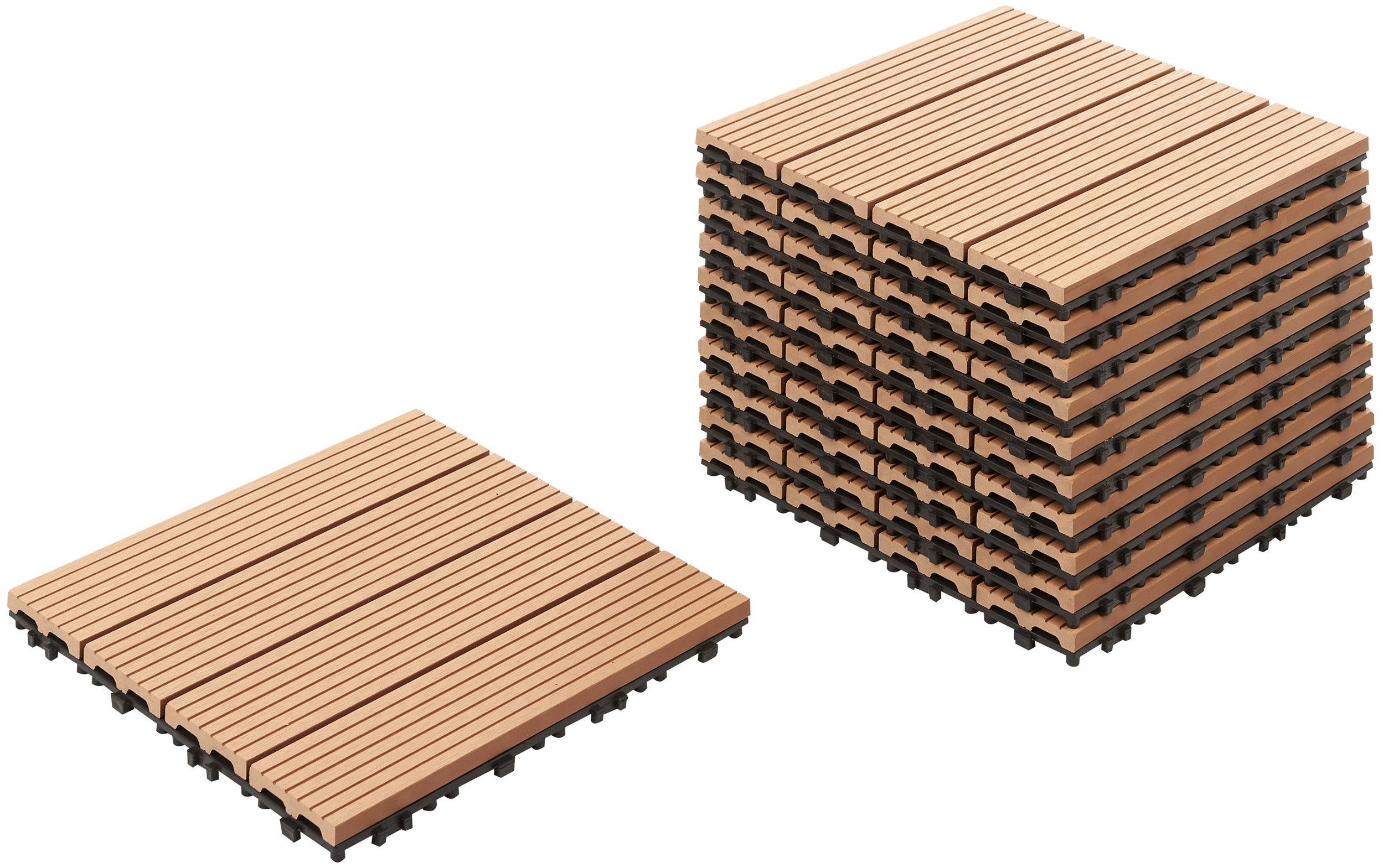 Płytki tarasowe ATELETA Kompozyt WPC Jasnobrązowy