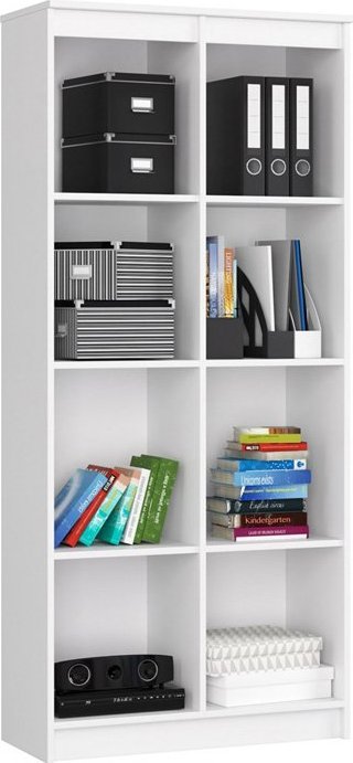 Elior Biały regał na książki do salonu - Limero