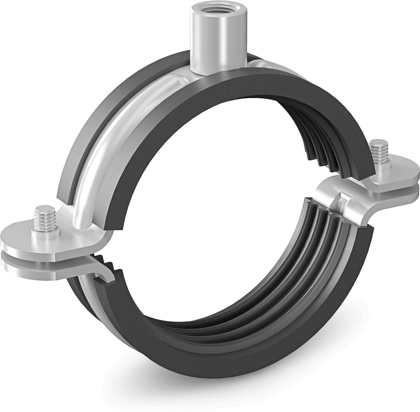 Obejma pojedyncza EXPERT z okładziną 168 BK (164-172)