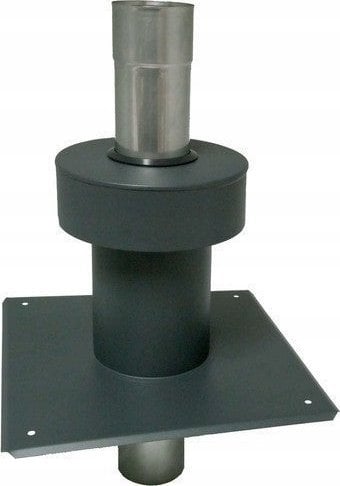 SpiroFlex 60/100 zakonczenie pionowe (nv) z płytą dachową - malowane (antracyt)