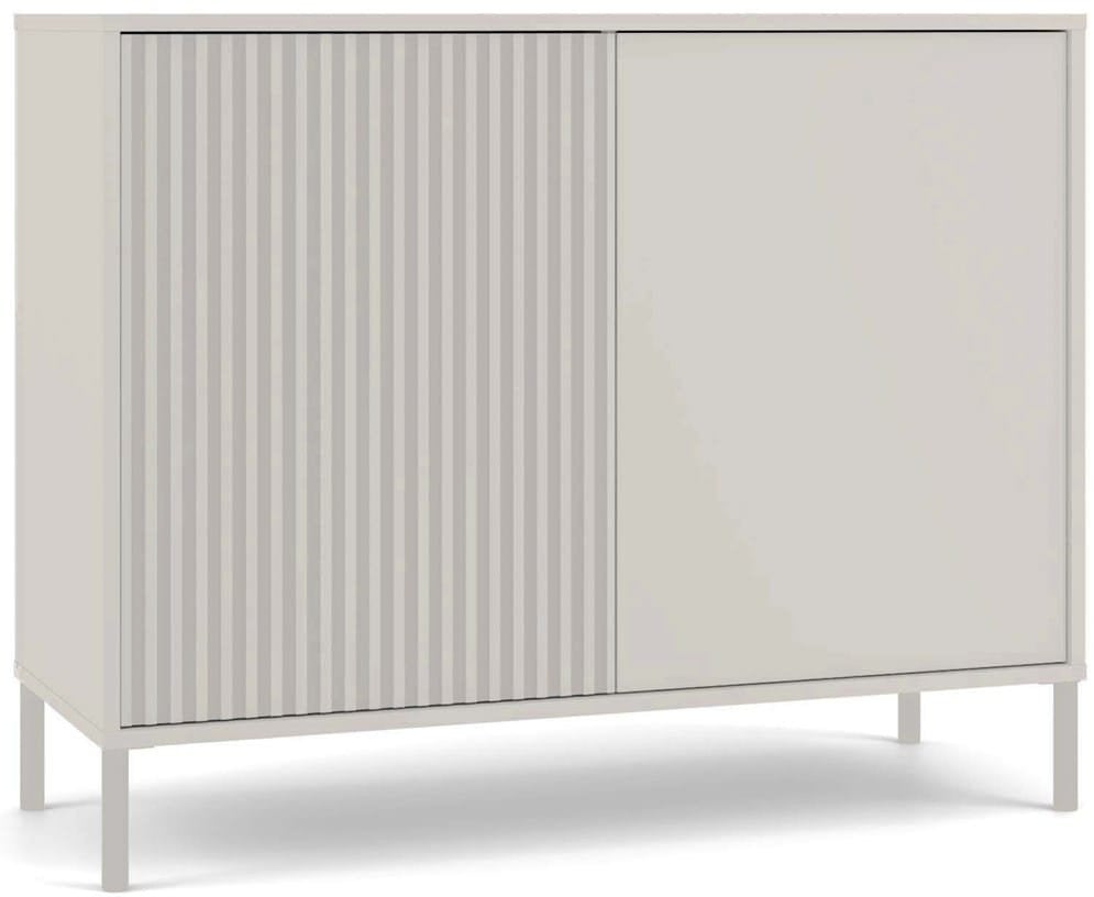 Komoda KAMARO 2D SLIM/GŁADKI KASZMIR Lamele Front Ryflowany + Klasyczny