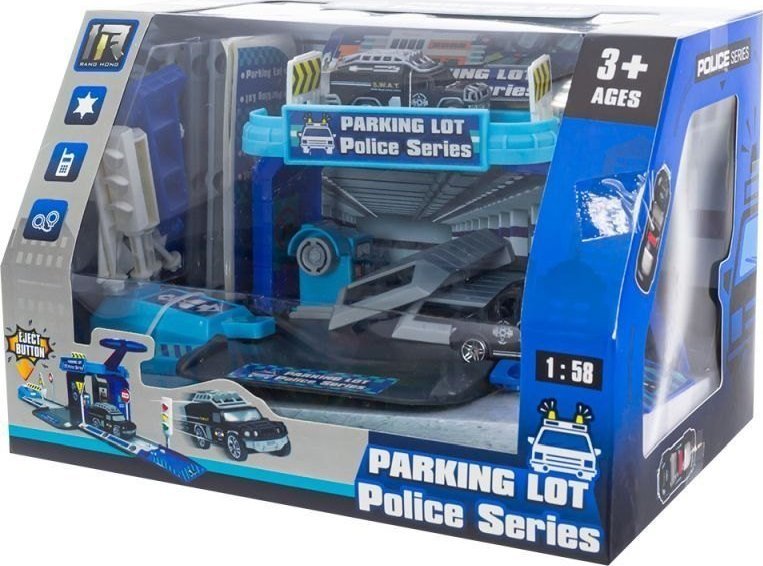 Zabawka garaż policji z windą