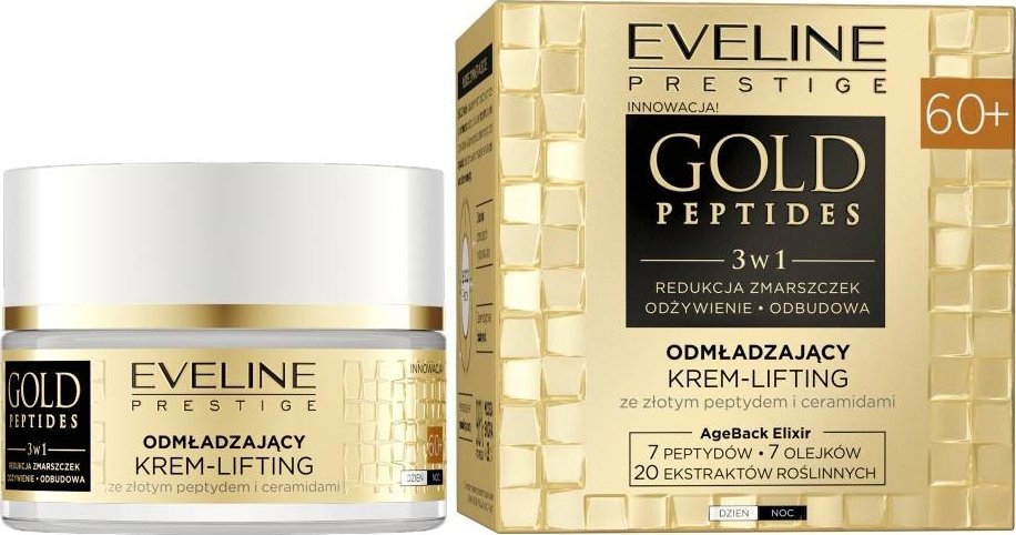 Eveline Gold Peptides 3w1 Odmładzający Krem-Lifting 60+ na dzień i noc 50ml