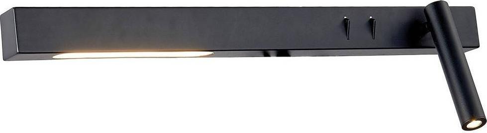 Kinkiet Mdeco Kinkiet LAMPA ścienna VK/04230/B/W/60/R MDECO metalowa OPRAWA reflektorek LED 15W 3200K tuba czarna