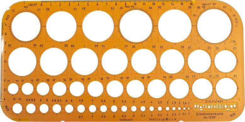 Standardgraph Szablon 1315F Standardgraph koła 45