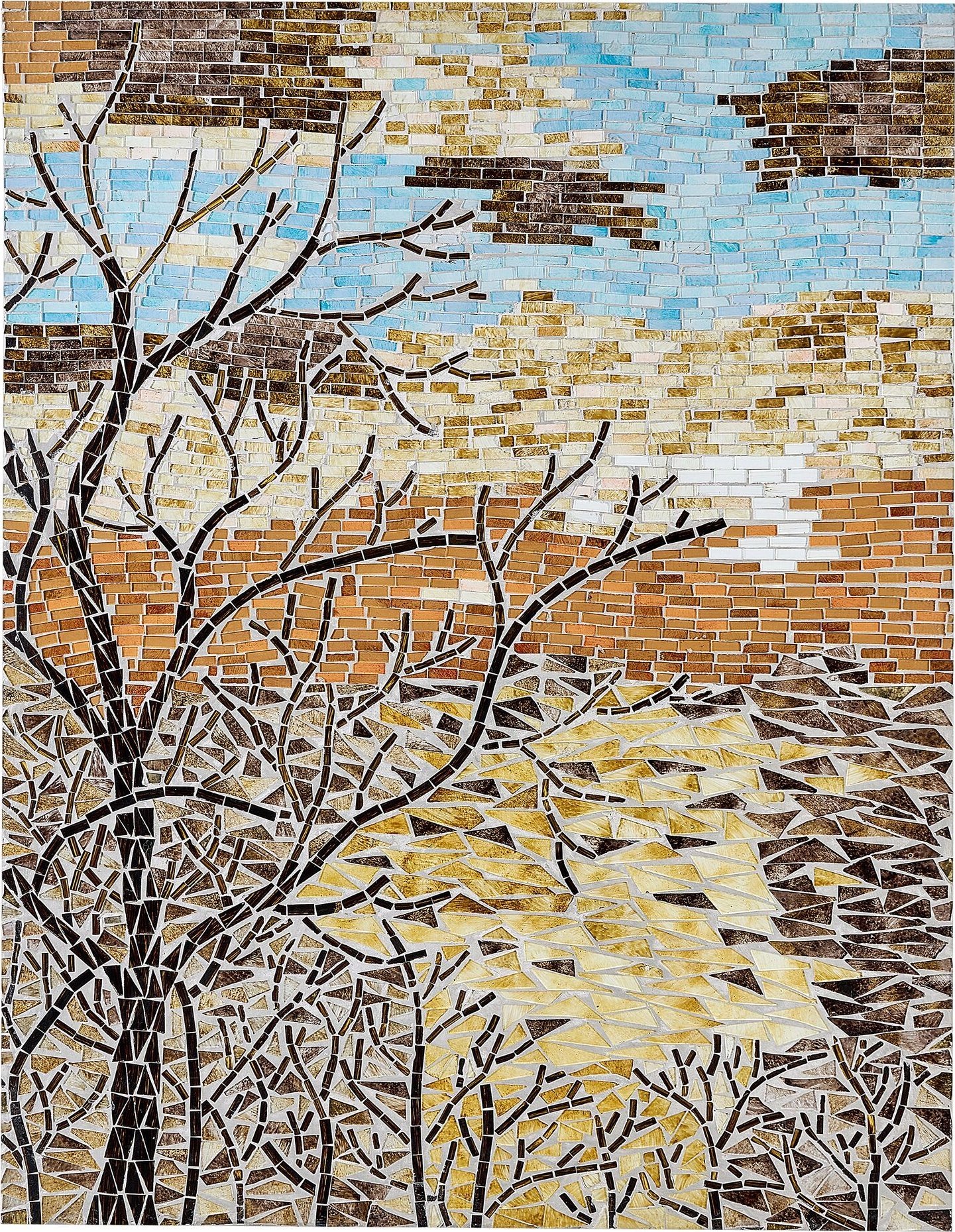 Beliani Dekoracja ścienna mozaika wielokolorowa TAMIANG