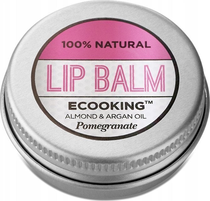Ecooking, Ecooking, Organic Argan Oil, Hydrating, Lip Balm, Pomegranate, 15 ml For Women