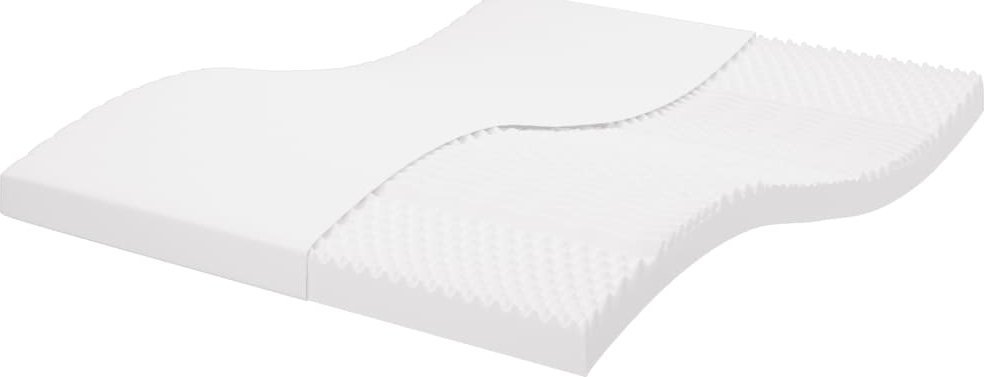vidaXL Materac piankowy, biały 160x200 cm, 7-strefowy, twardość 20 ILD
