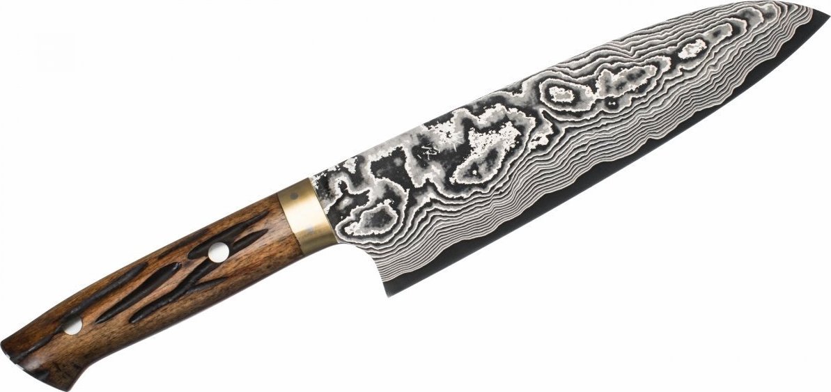 Takeshi Saji YBB Nóż Santoku 18cm VG-10