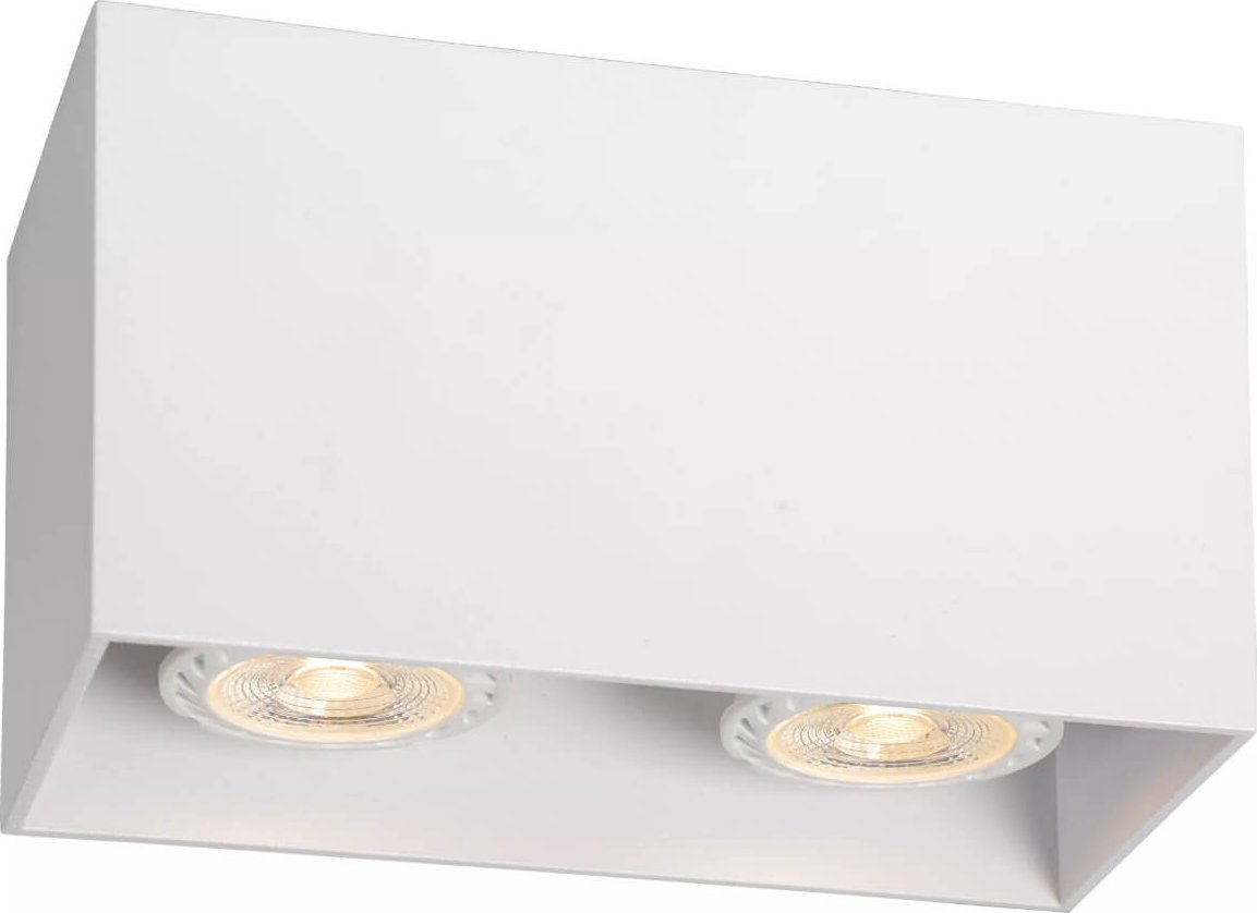 Lampa sufitowa Lucide Prostokątna lampa sufitowa Bodi metalowa do holu biała