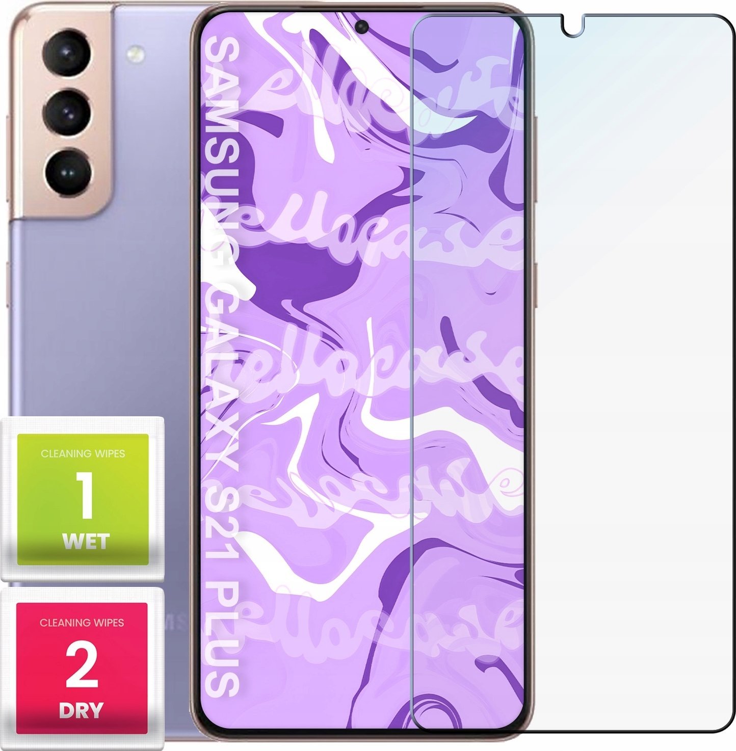 Hello Case Szkło Hartowane do Samsung Galaxy S21 Plus (szybka 9H, płaskie 2.5D)