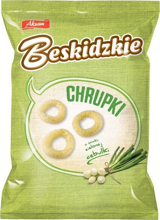Beskidzkie Aksam Beskidzkie Chrupki o smaku zielonej cebulki 85g