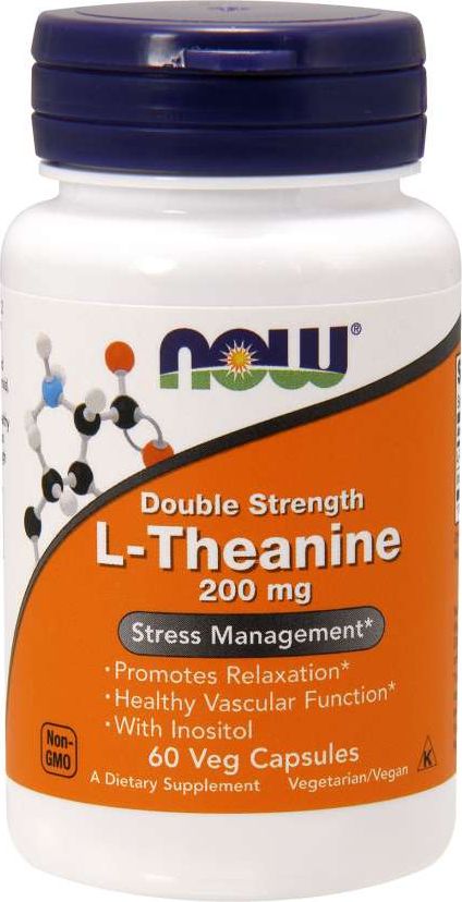NOW Foods NOW Foods - L-Teanina, 200mg, z Inozytolem, 60 vkaps