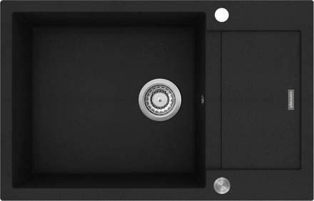 Zlewozmywak Concept Zlewozmywak kuchenny granitowy z ociekaczem CZARNY DG05L60bc