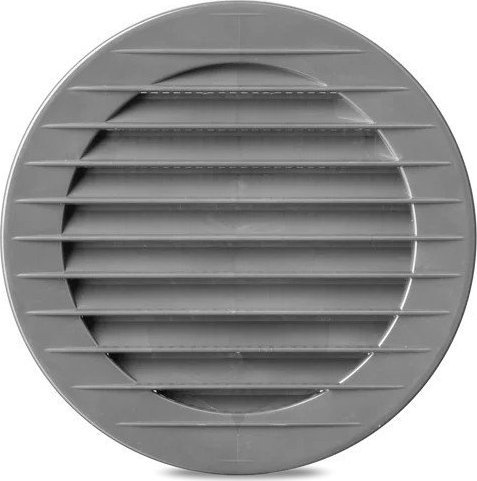 airRoxy Kratka wentylacyjna airRoxy 02-220 okrągła z siatką fi 90 szary
