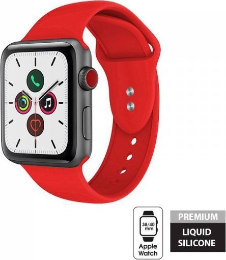 Crong Crong Liquid Band - Pasek Apple Watch 38/40 mm (czerwony)