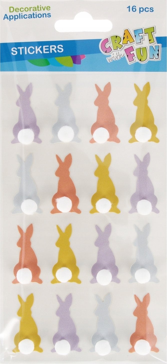 NAKLEJ WN KROLIK Z POMP 16SZT CF12/144