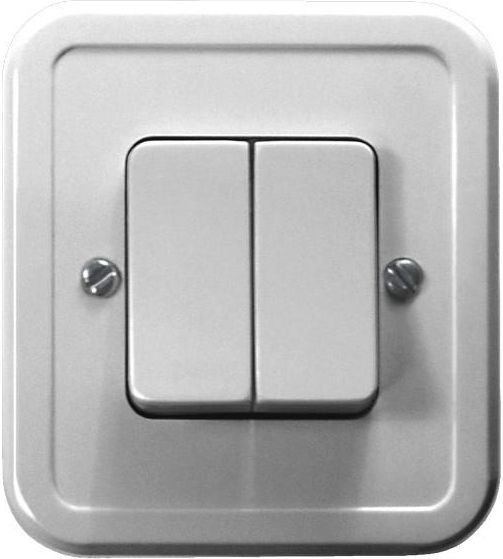 Ospel Łącznik świecznikowy PI podwójny biały (ŁW-2P/00)