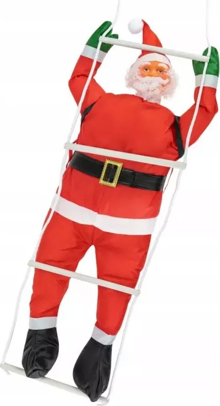 Tech-Led Święty Mikołaj gwiazdor wchodzący sznurowej po drabinie 100/160cm Święty Mikołaj gwiazdor wchodzący sznurowej po drabinie 100/160cm