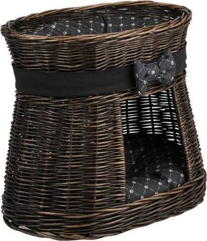 WickerPL CARI BUDA DLA KOTA LEŻAK DLA ZWIERZĄT DOMEK DLA KOTA Z WIKLINY PIĘTROWY Z PODUSZKAMI 50X40 H45 CM
