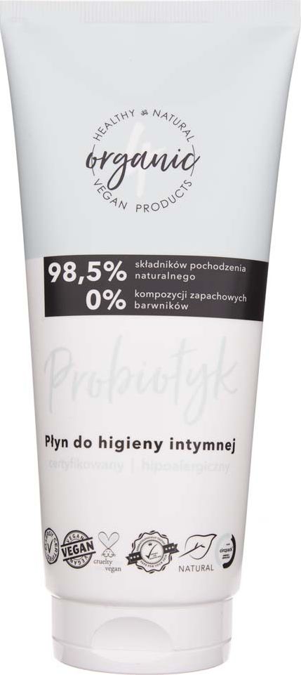 4organic Płyn do higieny intymnej z pompką Probiotyk 200ml