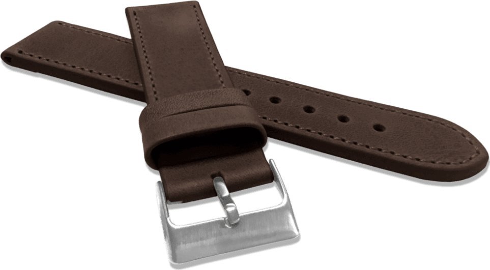 Lavvu LAVVU Ciemnobrązowy szyty pasek SPORT z luksusowej skóry Top Grain - 22