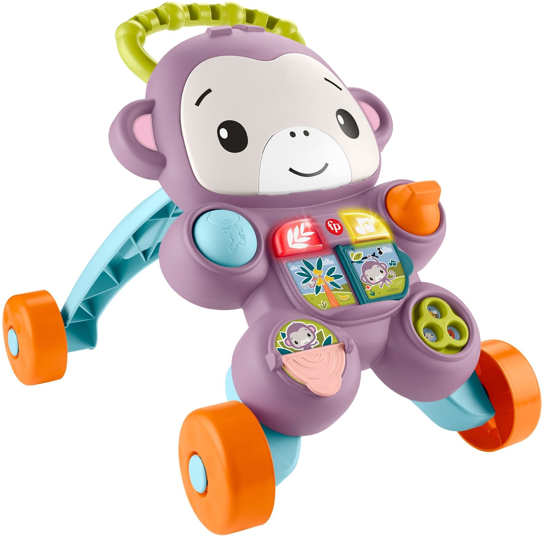 Fisher-Price Fioletowa Małpka Interaktywny Chodzik