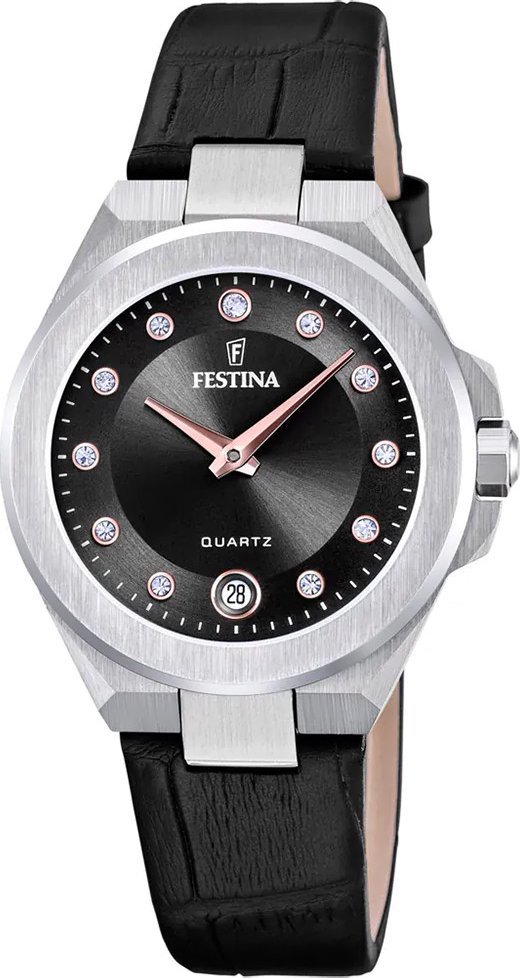 Zegarek damski Festina F20701-5 CYRKONIE czarny