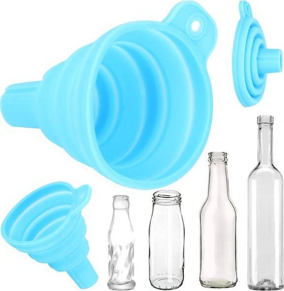 Springos Lejek kuchenny silikonowy 6,5 cm śr. składany lejek niebieski UNIWERSALNY