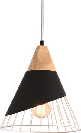 Lampa wisząca Platinet Lampa wisząca IRIS Metal + Drewno 25x25 (PPL02B)