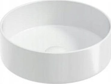 Deftrans Ceramiczna umywalka nablatowa 36x36x12cm okrągła łazienkowa