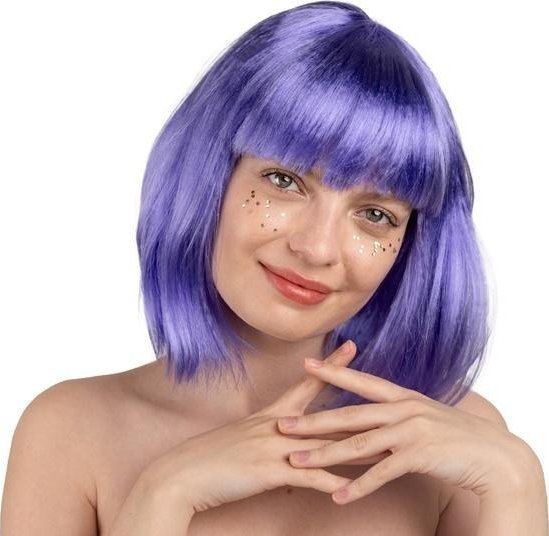 Peruka Kleopatra fioletowa