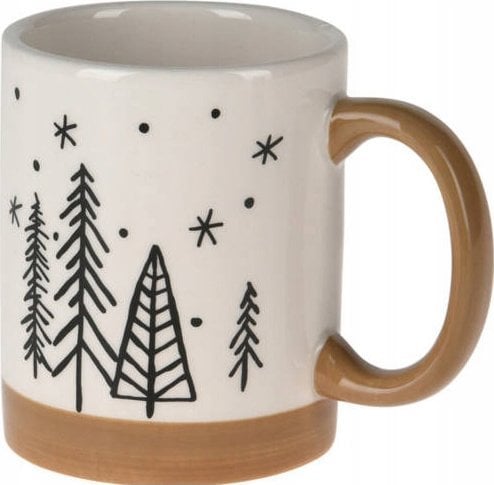 Home Styling Collection Zimowy kubek z uchem z motywem choinek, 250 ml